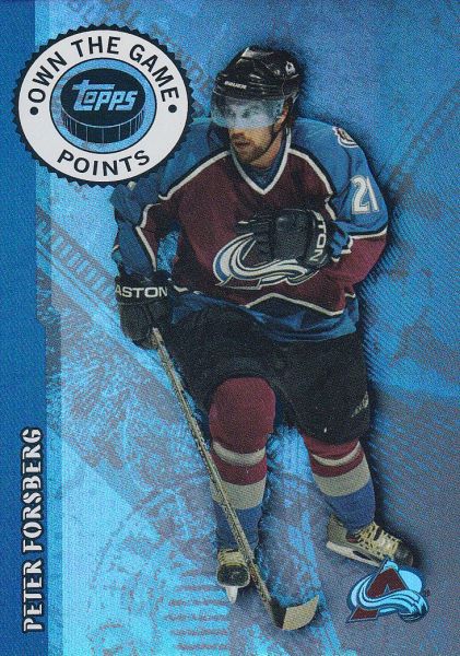 insert karta PETER FORSBERG 03-04 Topps Own th Game Points číslo OTG1